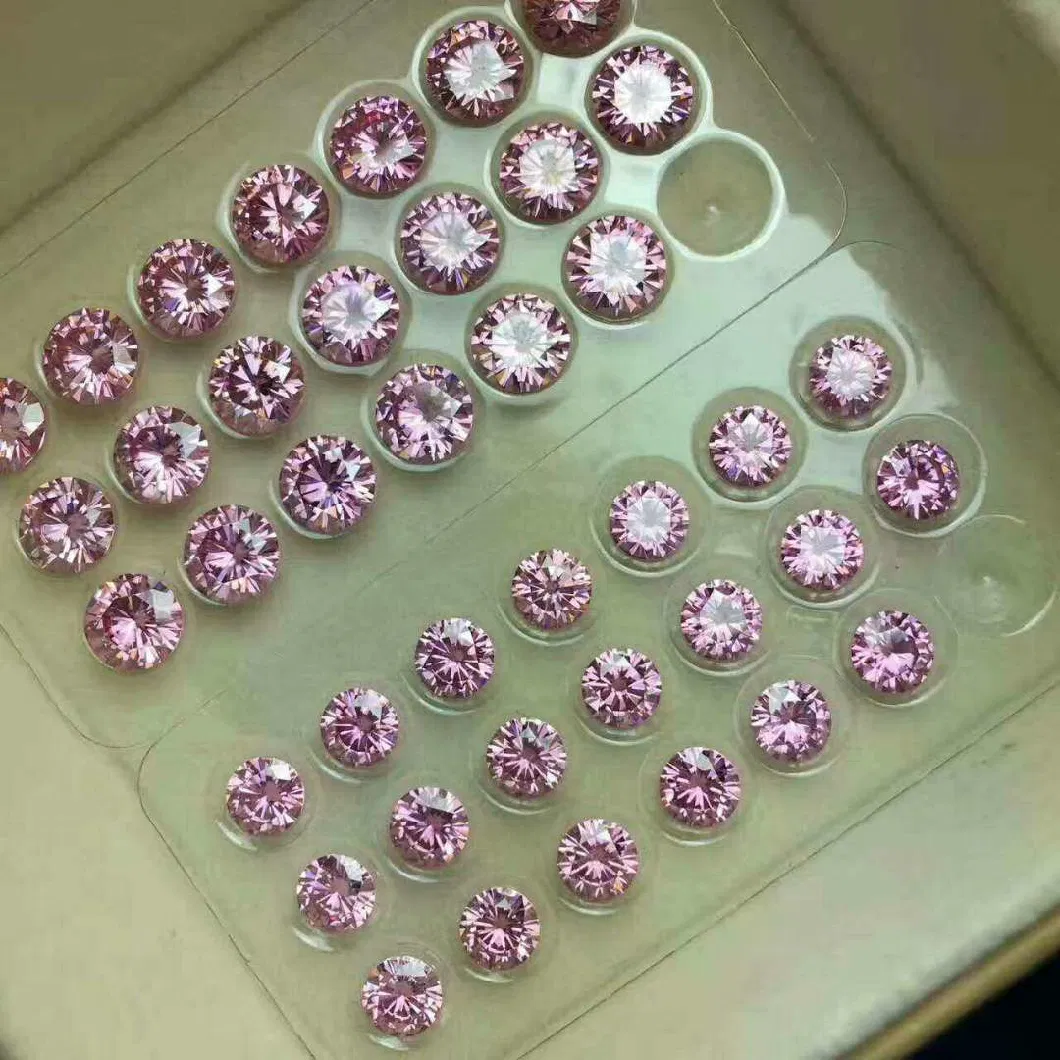 Wholesale Price Pink Color Top Quality Vvs China Round Brilliant Cut Loose Moissanite Diamond Stones Synthetic Gemstone