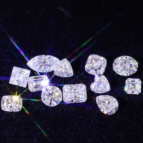 Moissanite sfusa all'ingrosso disponibile in diversi colori, dimensioni e tagli Moissanite colorata unica per l'alternativa al diamante