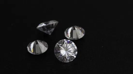 Moissanite con taglio a stella di alta qualità, taglio a diamante rotondo, 2 carati, 8,0 mm, Moissanite incolore