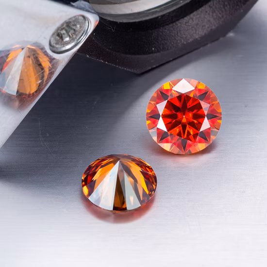 Messi Gems Rivestito Colore Moissanite Granato Colore Moissanite