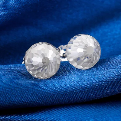 Commercio all'ingrosso gioielleria raffinata alla moda 3/5/6.5/8mm 925 sterling silver poliedro tallone Vvs Moissanite orecchini con diamanti per uomo donna